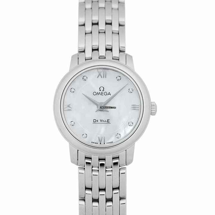  Omega De Ville Prestige 424.10.24.60.55.001 - De Ville Prestige Quartz 24.4 mm Quartz White Mother Of Pearl Dial D </h1> 