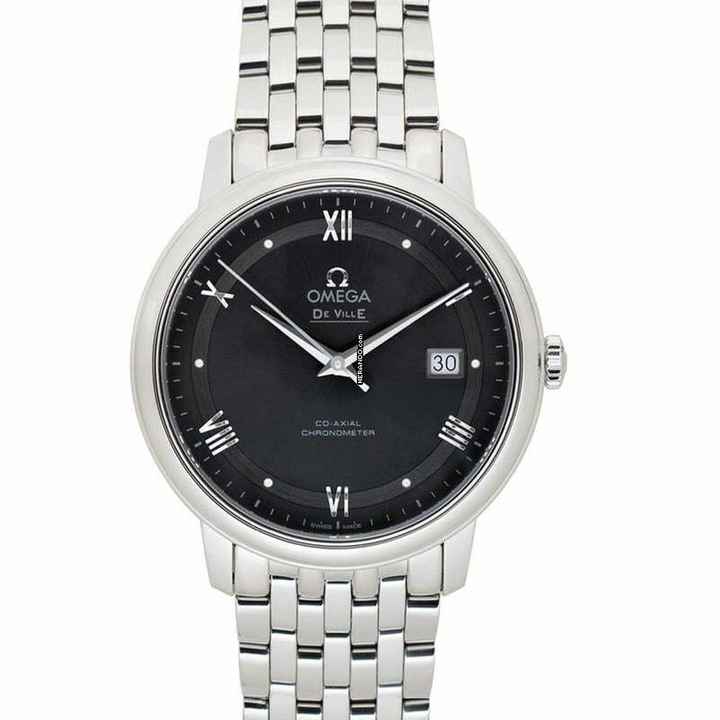  Omega De Ville Prestige 424.10.40.20.06.001 - De Ville Prestige Co-Axial 39.5 mm Automatic Grey Dial Steel Men's W </h1> 