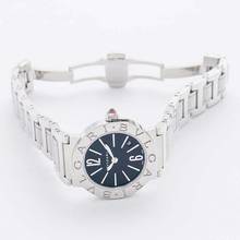 Thumbnail von Bulgari 102073 - Black Lacquered Dial Stainless Steel Quartz Ladies Watch </h1>