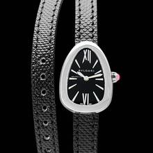 Thumbnail von Bulgari Serpenti 102782 - Serpenti Black Dial Ladies Double Wrap Leather Watch 102782 </h1>
