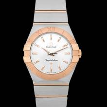 Thumbnail von Omega Constellation Quartz 123.20.27.60.02.001 - Constellation Quartz 27 mm Quartz Silver Dial Red Gold Ladies Watch </h1>