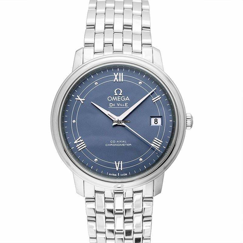  Omega De Ville Prestige 424.10.37.20.03.002 - De Ville Prestige Co-Axial 36.8 mm Blue Dial Steel Men's Watch </h1> 