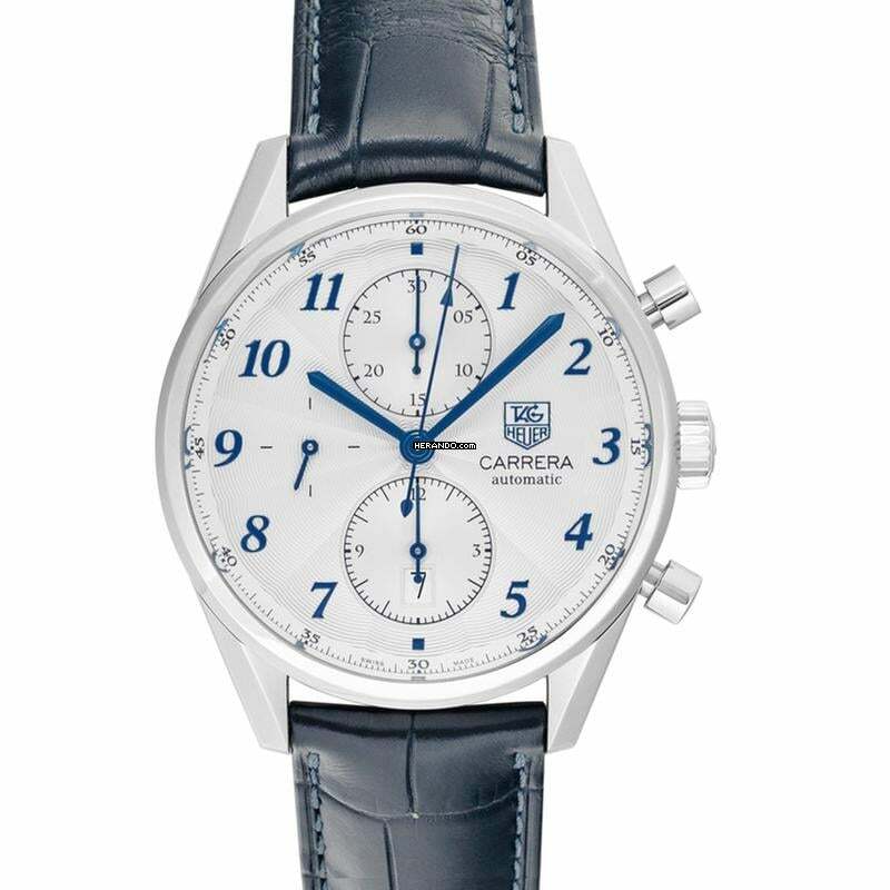  TAG Heuer Carrera Calibre 16 CAS2111.FC6292 - Carrera Heritage Automatic Chronograph Silver Dial Men's Watch </h1> 