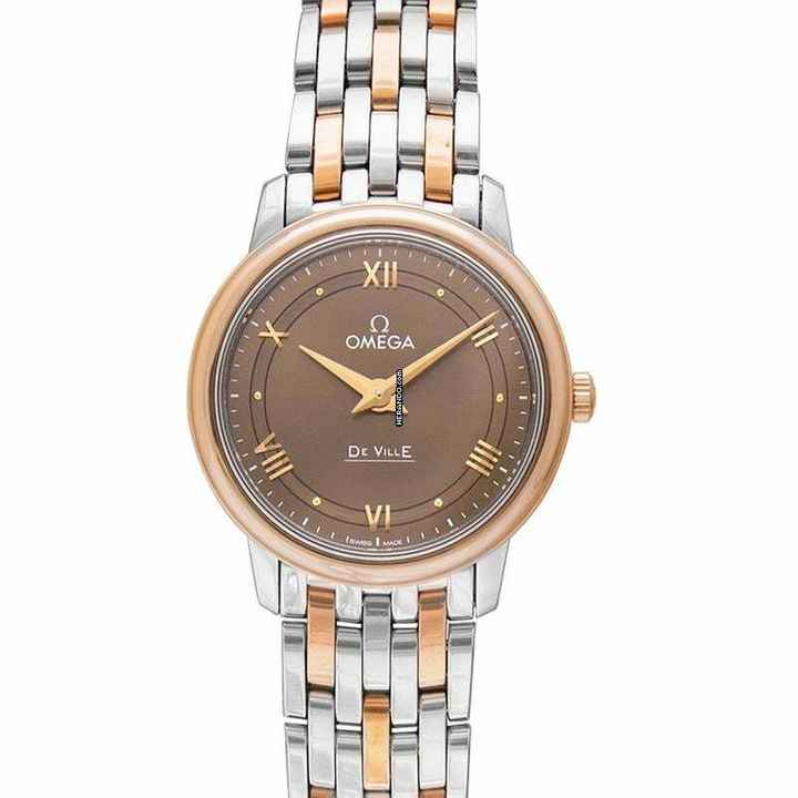  Omega De Ville Prestige 424.20.27.60.13.001 - De Ville Prestige Quartz 27.4 mm Quartz Bronze Dial Red Gold Ladies </h1> 