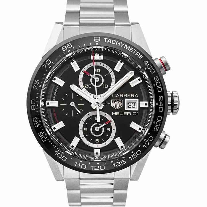  TAG Heuer Carrera Calibre HEUER 01 CAR201Z.BA0714 - Carrera Calibre Heuer 01 Automatic Black Dial Men's Watch </h1> 