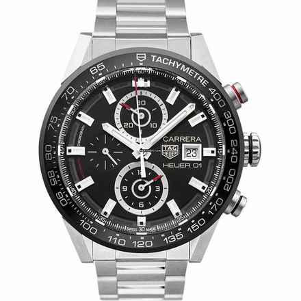  TAG Heuer Carrera Calibre HEUER 01 CAR201Z.BA0714 - Carrera Calibre Heuer 01 Automatic Black Dial Men's Watch </h1> 
