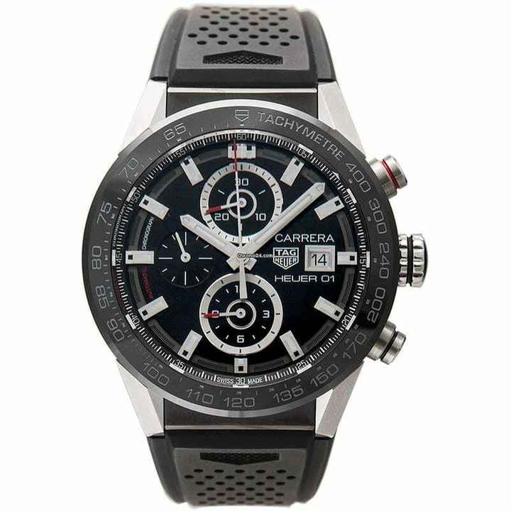  TAG Heuer Carrera Calibre HEUER 01 CAR201Z.FT6046 - Carrera Calibre Heuer 01 Automatic Black Dial Men's Watch </h1> 
