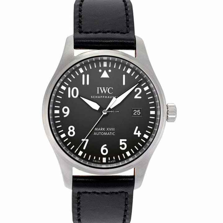  IWC Fliegeruhr Mark IW327001 - Pilot's Mark XVIII Automatic Black Dial Men's Watch </h1> 