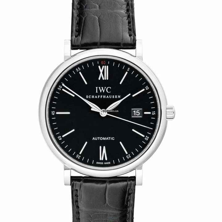  IWC Portofino Automatic IW356502 - Portofino Automatic Black Dial Men's Watch </h1> 