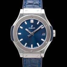 Thumbnail von Hublot Classic Fusion Blue 581.NX.7170.LR - Classic Fusion Quartz Blue Dial Titanium Ladies Watch </h1>