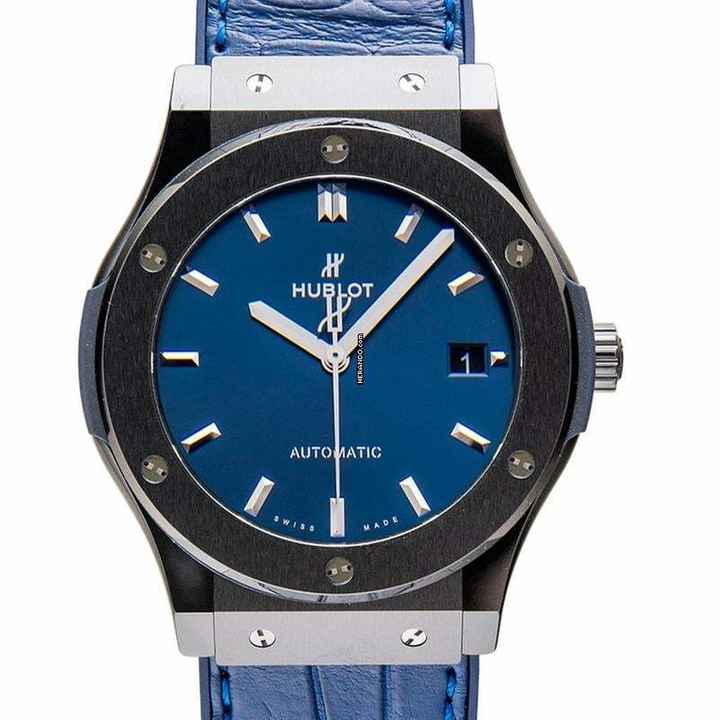  Hublot Classic Fusion Blue 511.CM.7170.LR - Classic Fusion Automatic Blue Dial Ceramic Men's Watch </h1> 