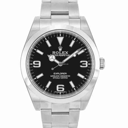  Rolex Explorer 214270 - Explorer Black Dial Stainless Steel Oyster Bracelet Automatic Men's Watch 214270B </h1> 