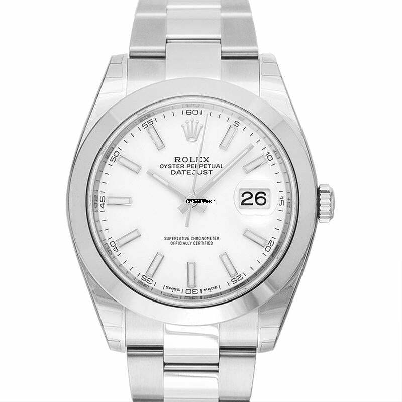  Rolex Datejust 41 126300 - Datejust 41 Stainless Steel Smooth / Oyster / White </h1> 