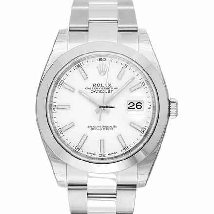  Rolex Datejust 41 126300 - Datejust 41 Stainless Steel Smooth / Oyster / White </h1> 