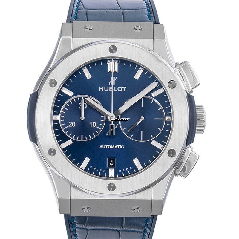  Hublot Classic Fusion Chronograph 521.NX.7170.LR - Classic Fusion Blue Chronograph Titanium Automatic Blue Dial Men's Watch </h1> 