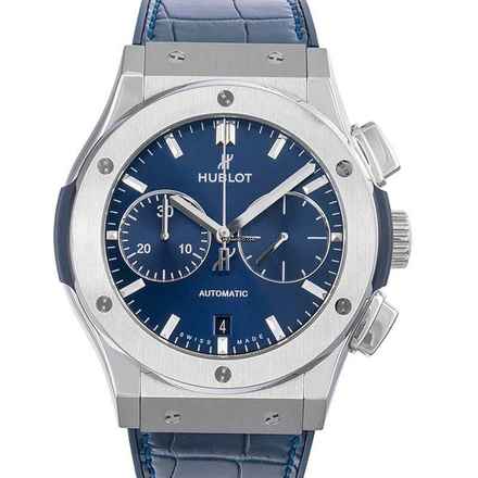  Hublot Classic Fusion Chronograph 521.NX.7170.LR - Classic Fusion Blue Chronograph Titanium Automatic Blue Dial Men's Watch </h1> 