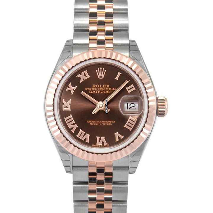  Rolex Lady-Datejust 279171 - Lady-Datejust 28 Rolesor Rose Fluted / Jubilee / Chocolate Roman </h1> 