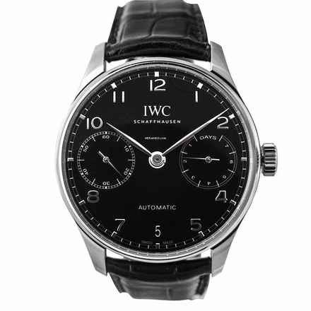  IWC Portugieser Automatik IW500703 - Portugieser Automatic Black Dial Men's Watch </h1> 