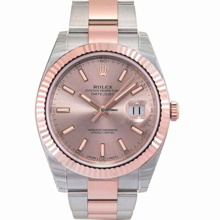  Rolex Datejust 41 126331 - Datejust 41 Sundust Dial Steel and 18K Everose Gold Men's Watch 126331SNSO </h1> 
