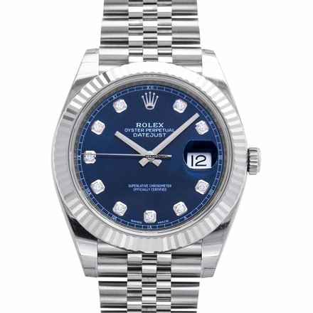  Rolex Datejust 41 126334 - Datejust 41 Stainless Steel Fluted / Jubilee / Blue Diamond </h1> 