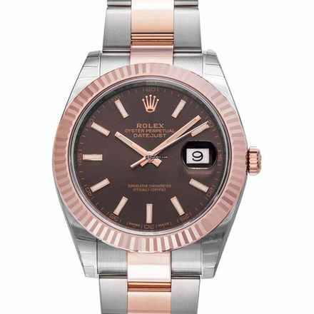  Rolex Datejust 41 126331 - Datejust 41 Chocolate Dial Steel and 18K Everose Gold Men's Watch 126331CHSO </h1> 