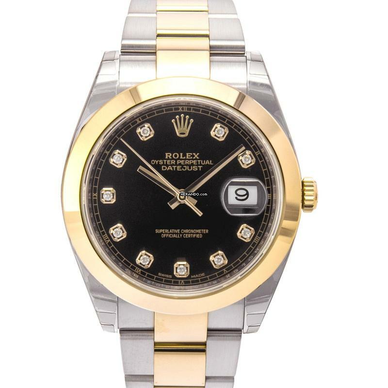  Rolex Datejust 41 126303 - Datejust Automatic Black set with diamonds Dial Stainless Steel and Yellow Gold M </h1> 