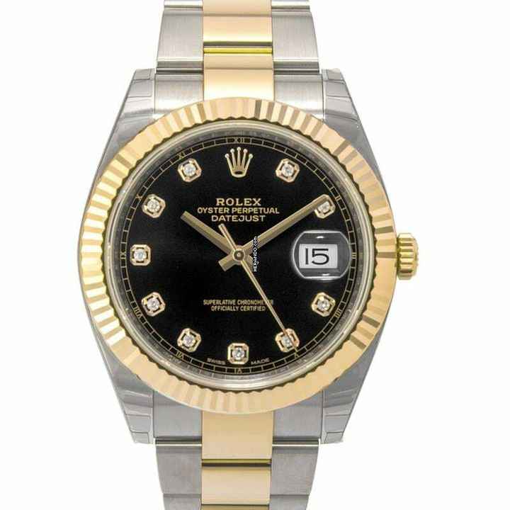  Rolex Datejust 41 126333 G - Datejust Automatic Black set with diamonds Dial Stainless Steel and Yellow Gold </h1> 