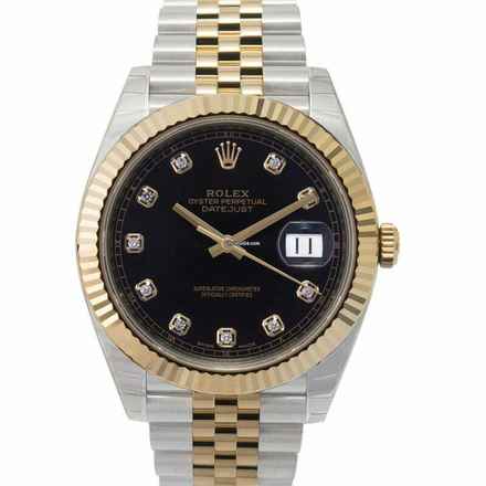  Rolex Datejust 41 126333 G - Datejust Automatic Black set with diamonds Dial Stainless Steel and Yellow Gold </h1> 