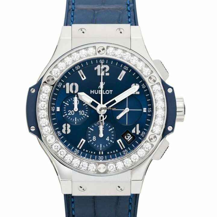  Hublot Big Bang 341.SX.7170.LR.1204 - Big Bang Steel Blue Diamonds Quartz Blue Dial Ladies Watch </h1> 