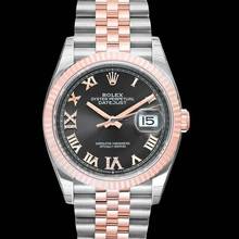 Thumbnail von Rolex Datejust 36 126231 - Datejust 36 Stainless Steel / Everose / Fluted / Dark Rhodium Roman / Jubilee </h1>