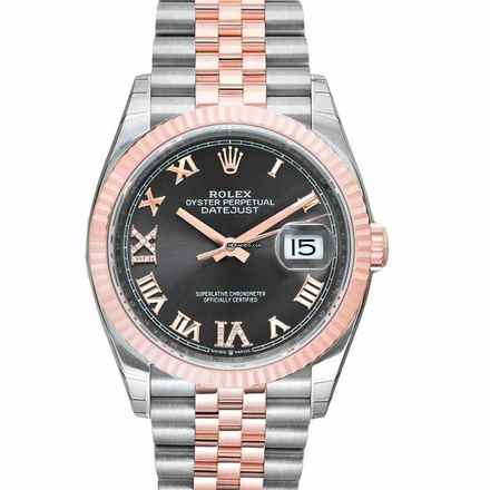  Rolex Datejust 36 126231 - Datejust 36 Stainless Steel / Everose / Fluted / Dark Rhodium Roman / Jubilee </h1> 
