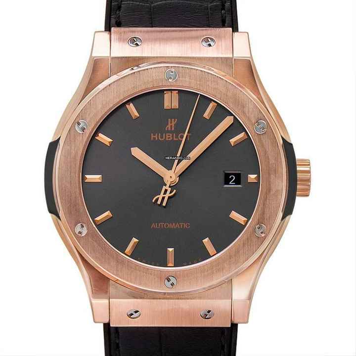  Hublot Classic Fusion Racing Grey 542.OX.7081.LR - Classic Fusion Automatic Grey Dial 18kt Rose Gold Men's Watch </h1> 