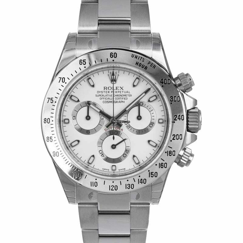  Rolex Daytona 116520 - Cosmograph Daytona Steel Automatic White Dial Men's Watch </h1> 