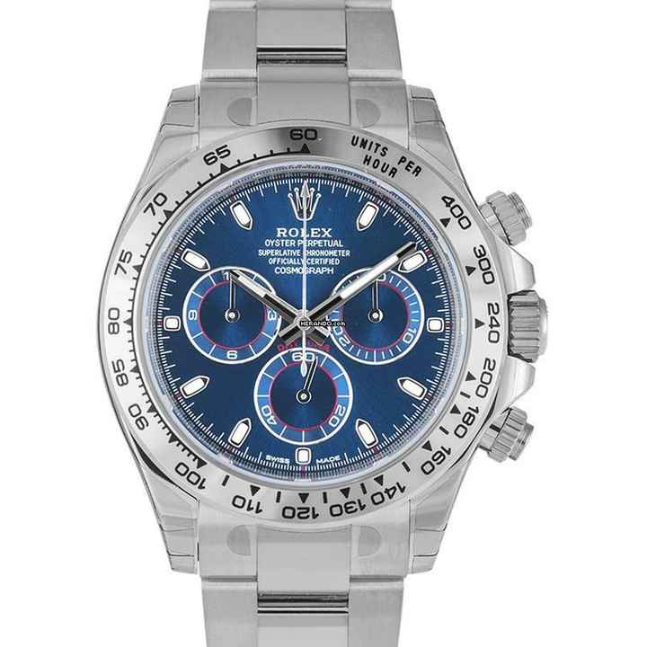  Rolex Daytona 116509 - Cosmograph Daytona White Gold / Blue </h1> 