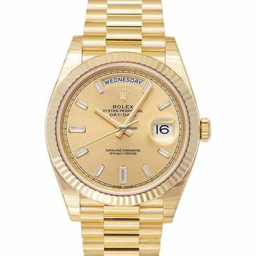  Rolex Day-Date 40 228238 - Day Date Automatic Champagne-colour set with diamonds Dial 18k Yellow Gold Men's </h1> 