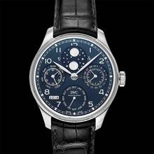 Thumbnail von IWC Portugieser Ewiger Kalender IW503401 - Portugieser Perpetual Calendar Automatic Blue Dial Men's Watch </h1>
