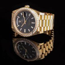 Thumbnail von Rolex Day-Date 40 228348RBR_Black - Day-Date 40 Yellow Gold Black Diamond Dial & Diamond Bezel President Bra </h1>