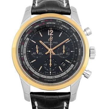  Breitling Transocean Chronograph Unitime UB0510U4/BC26 - Transocean Unitime Pilot World Time Chronograph Automatic Black Dial Men's </h1> 