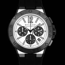 Thumbnail von Bulgari 102305 - Chronograph Automatic White Dial Men's Watch </h1>
