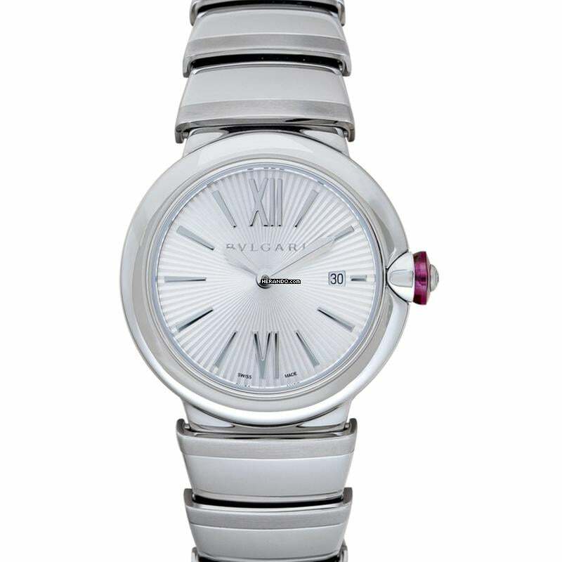  Bulgari Lucea 102195 - Lvcea Quartz Silver Opaline Dial Diamond Ladies Watch </h1> 