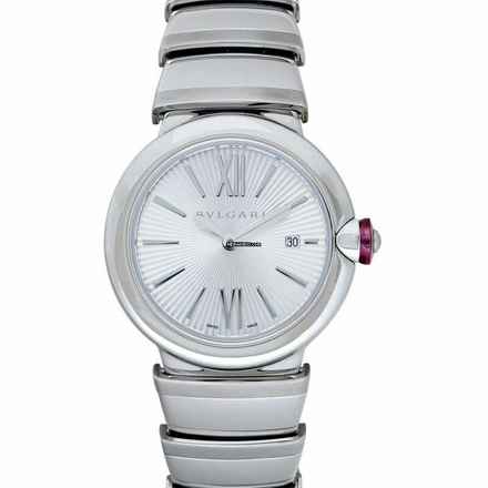  Bulgari Lucea 102195 - Lvcea Quartz Silver Opaline Dial Diamond Ladies Watch </h1> 