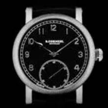 Thumbnail von Cornehl Classic Black gerändelte Lünette , Zwiebelkrone