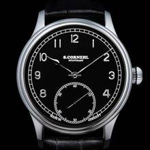 Thumbnail von Cornehl Classic Black Lünette doppelbombiert Zwiebelkrone