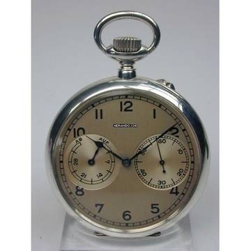 A. Lange & Söhne 900 Silber Marine-Beobachtungsuhr Auf & Ab I. Klasse