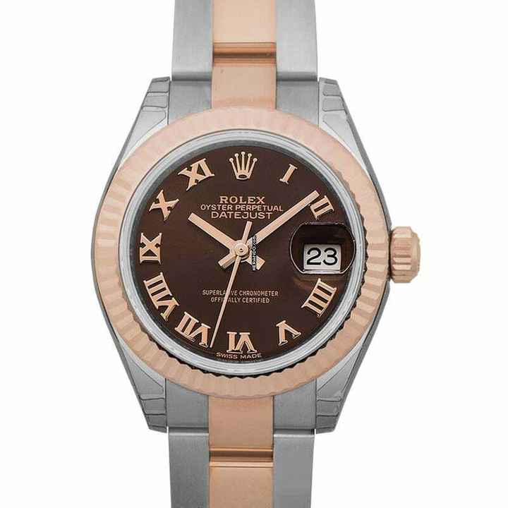  Rolex Lady-Datejust 279171-0009 - Lady-Datejust Steel And 18ct Everose Gold Automatic Chocolate Dial Ladies Wa </h1> 