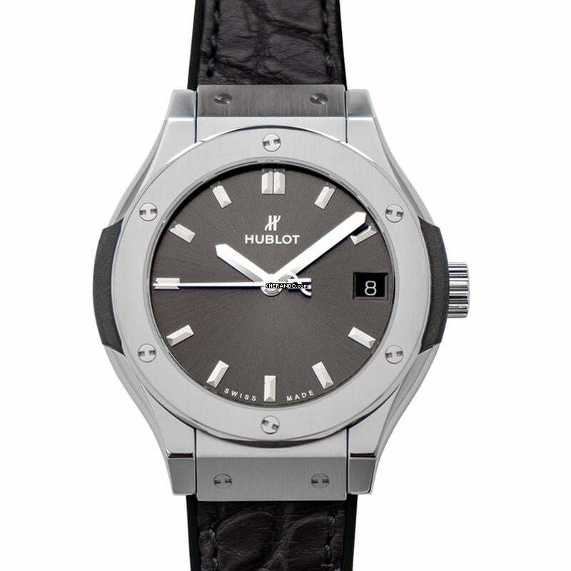  Hublot Classic Fusion Racing Grey 581.NX.7071.LR - Classic Fusion Quartz Grey Dial Titanium Ladies Watch </h1> 