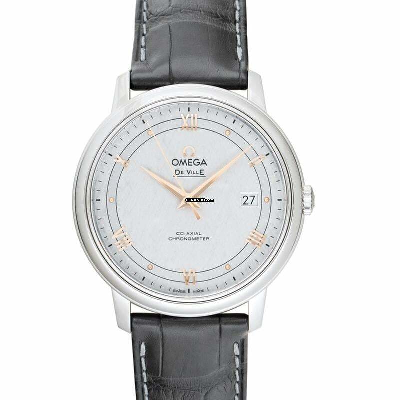  Omega De Ville Prestige 424.13.40.20.02.005 - De Ville Prestige Co-Axial 39.5 mm Automatic Silver Dial Stainless S </h1> 