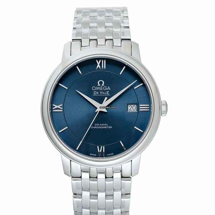  Omega De Ville Prestige 424.10.40.20.03.001 - De Ville Prestige Co-Axial 39.5 mm Automatic Blue Dial Steel Men's W </h1> 