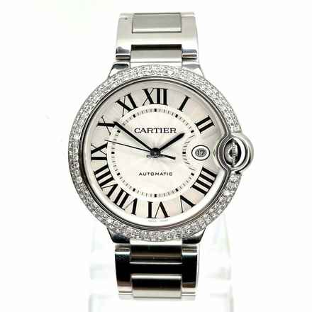  Cartier Ballon Bleu 42mm Automatic Steel 42mm 2.05TCW DIAMOND Watch </h1> 