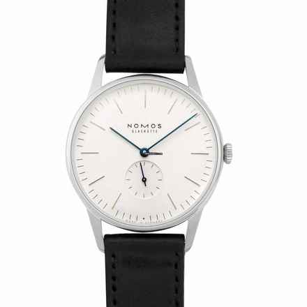  NOMOS Orion 38 384 - Orion 38 White Silver-plated Dial/Leather 38mm </h1> 